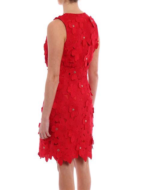 michael kors floral appliqué dress|Floral Appliqué Lace Dress .